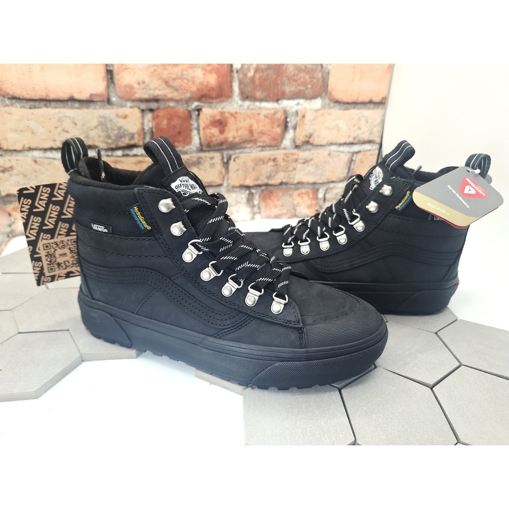 VANS Sk8-Hi DR MTE-2 Black Sneaker Boots Waterproof Women's Size 8 - Picture 3 of 13